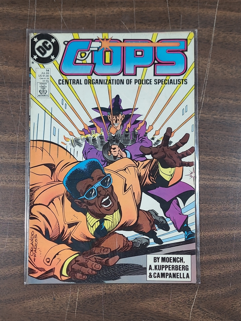 DC COPS Comic Book #14 July 1989 Bagged